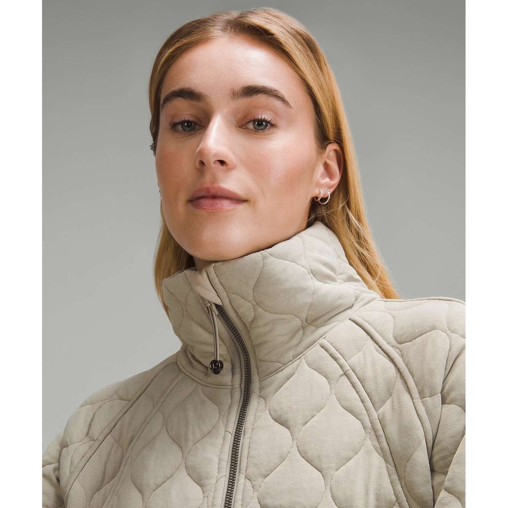 $148 NWT Lululemon Scuba Oversized Quilted Half Zip Jacket Sweatshirt Logo XS/S - Picture 5 of 7
